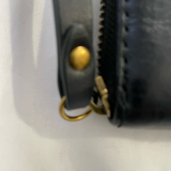 Jori RFID Zip Clutch Fossil midnight navy Leather Wristlet multi compartments - Picture 5 of 13